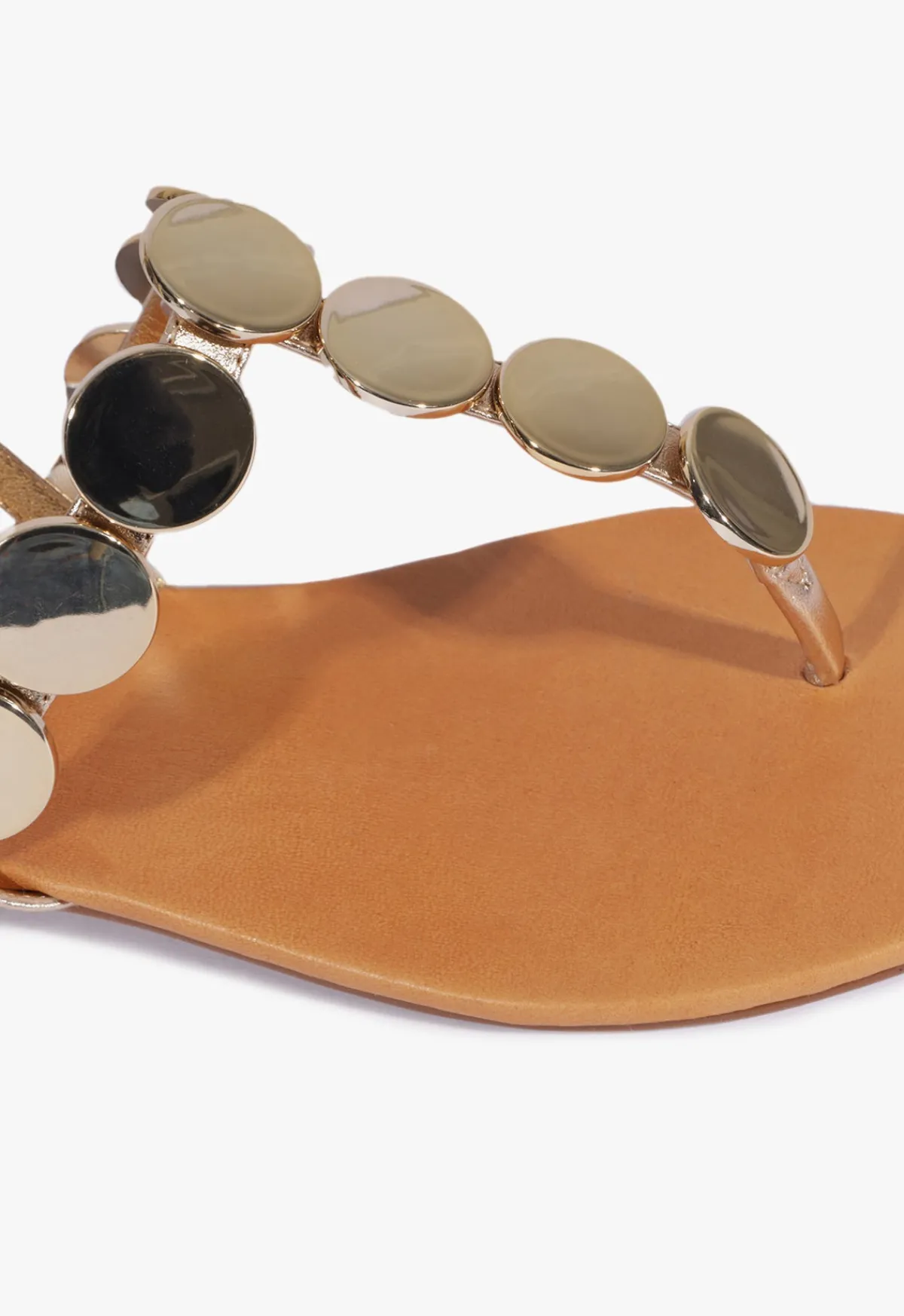 New Schutz Acacia Leather Sandal Gold