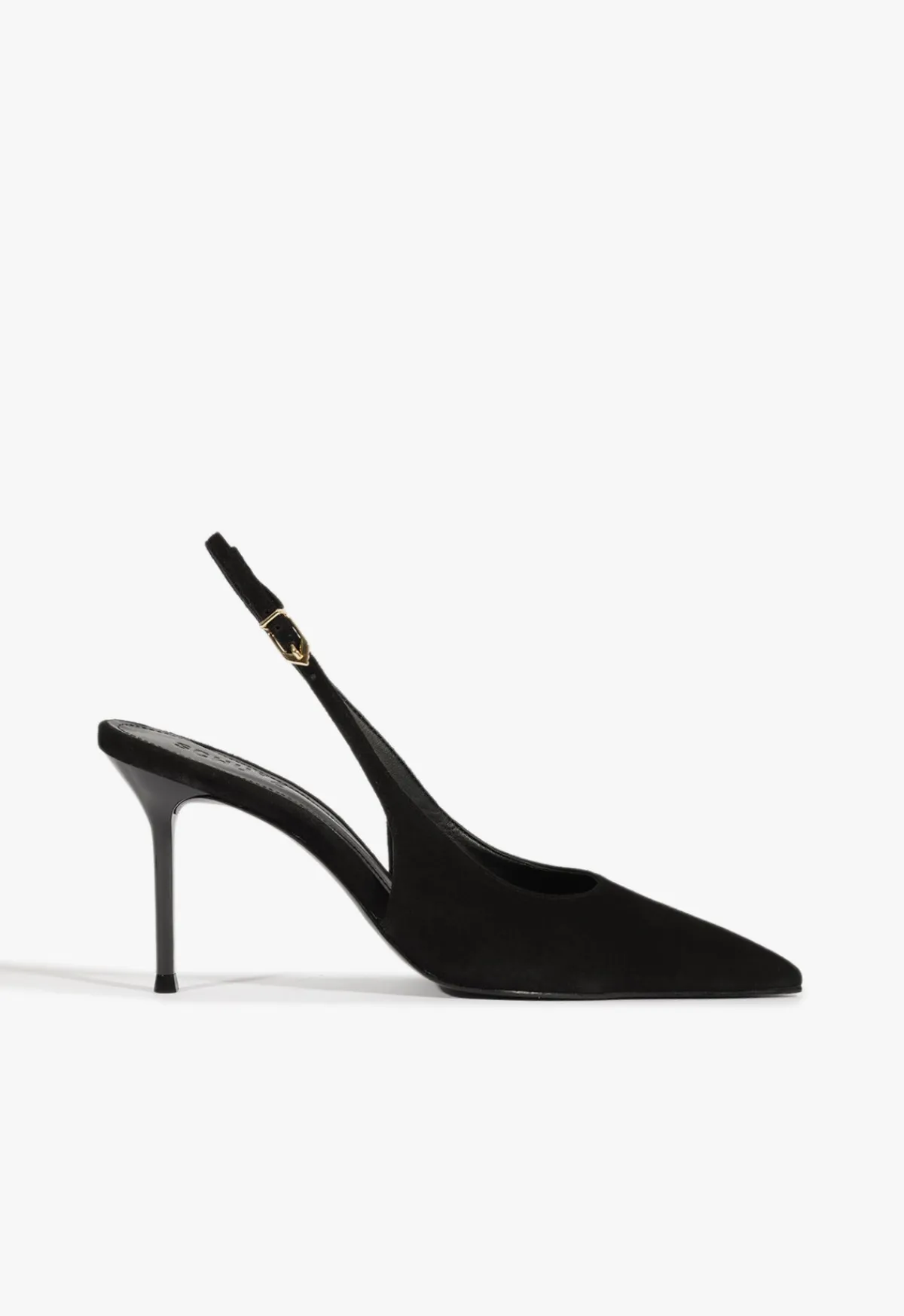 Clearance Schutz Alicia Sling Suede Pump Black