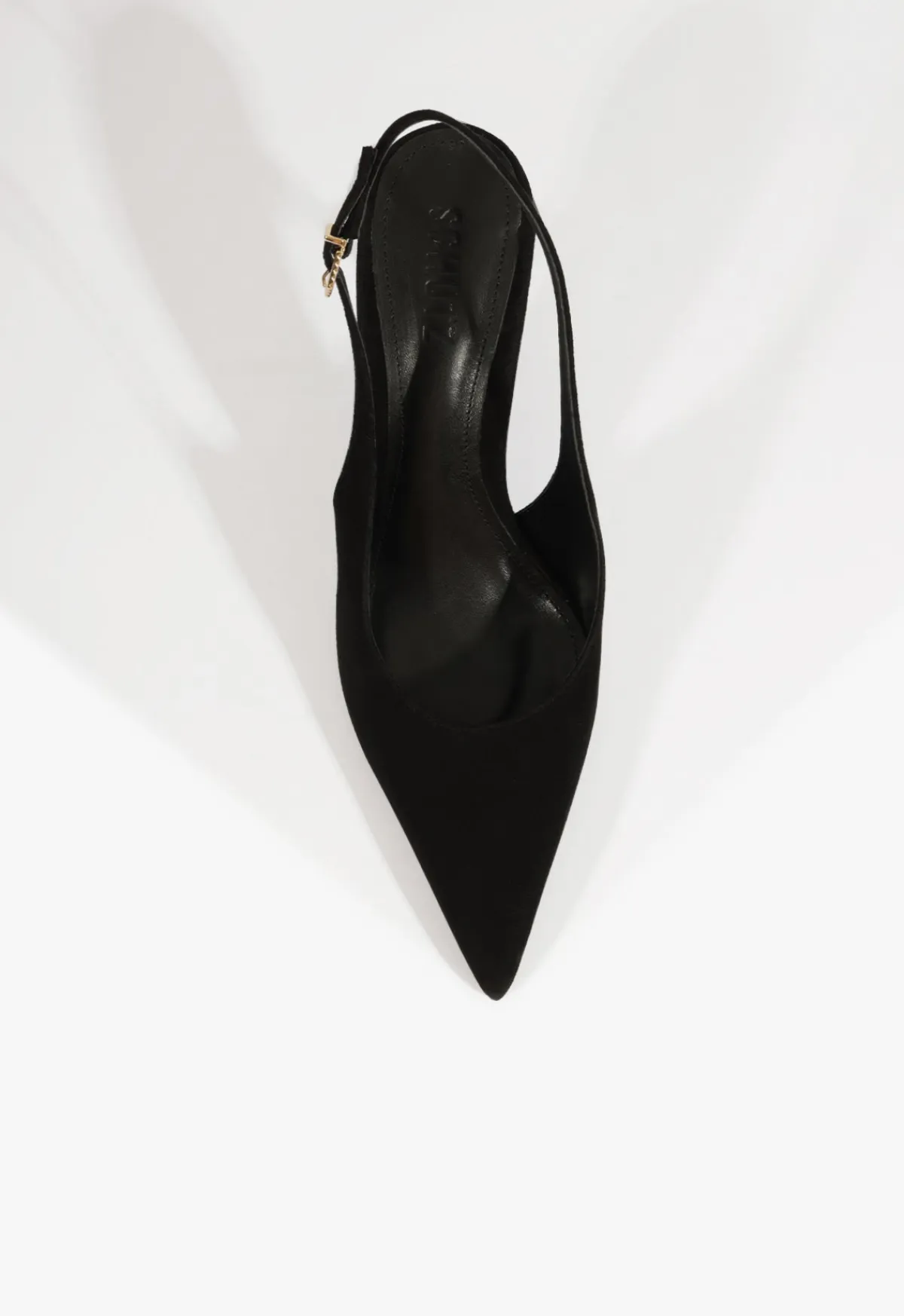 Clearance Schutz Alicia Sling Suede Pump Black