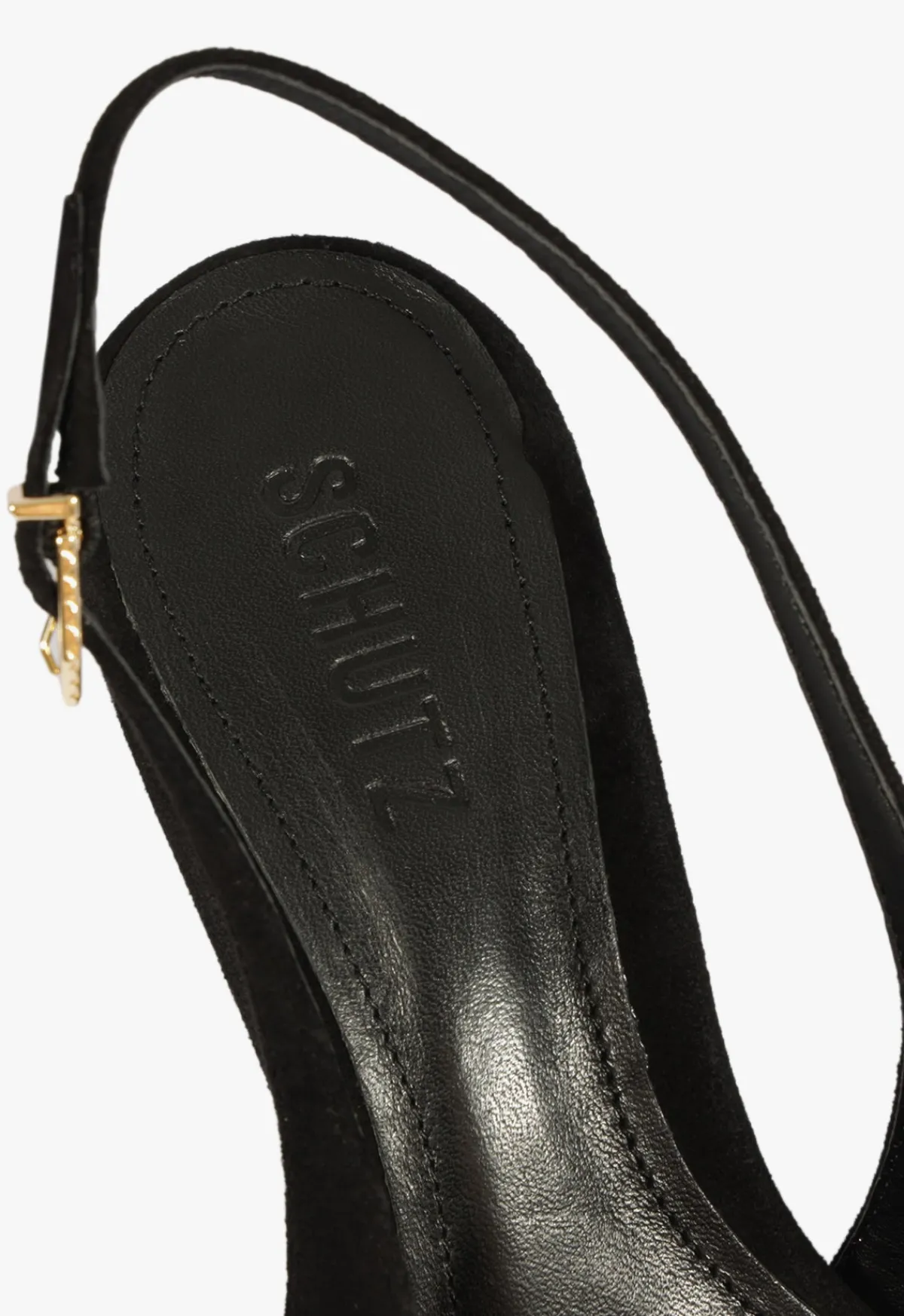 Clearance Schutz Alicia Sling Suede Pump Black