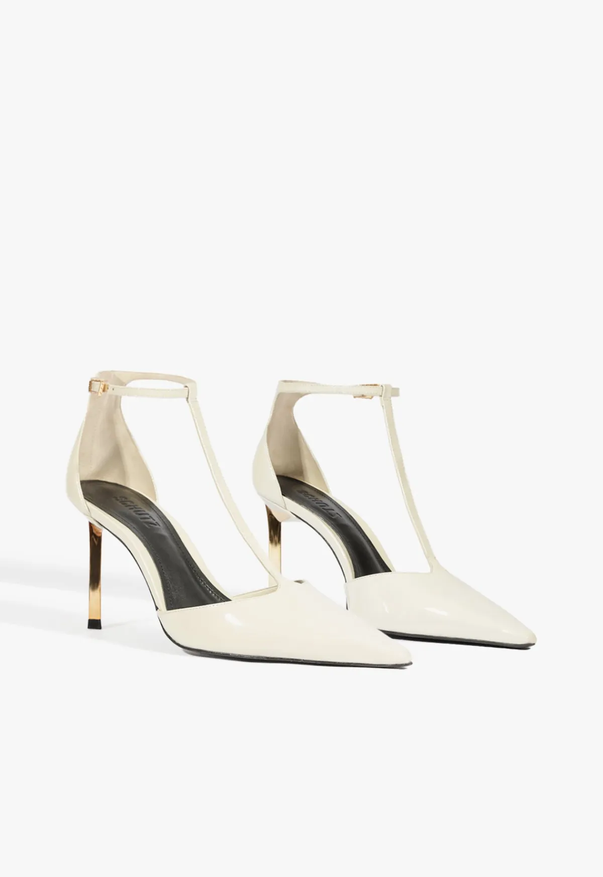 Fashion Schutz Allure T Patent Pump White