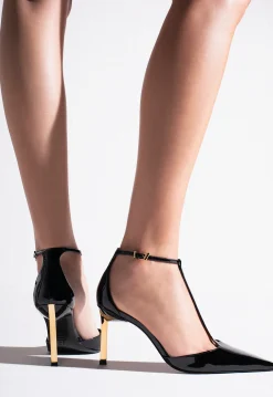 Outlet Schutz Allure T Patent Pump Black