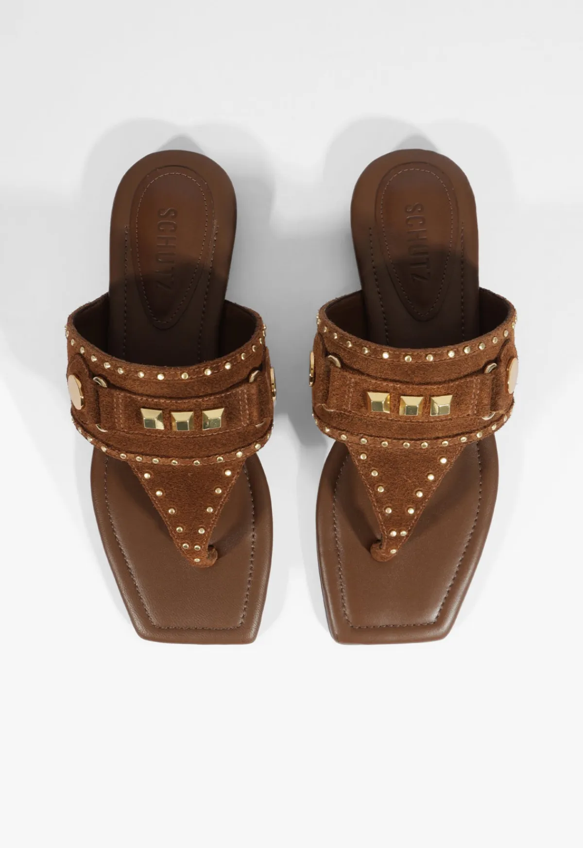 Sale Schutz Aria Brown Suede Sandal Pecan Brown