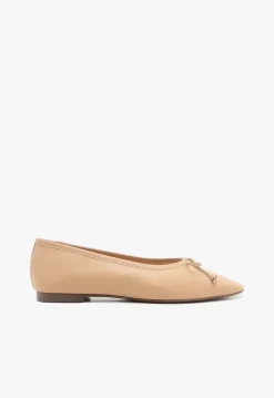 Best Schutz Arissa Beige Leather Ballet Flat Honey Beige