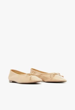 Best Schutz Arissa Beige Leather Ballet Flat Honey Beige