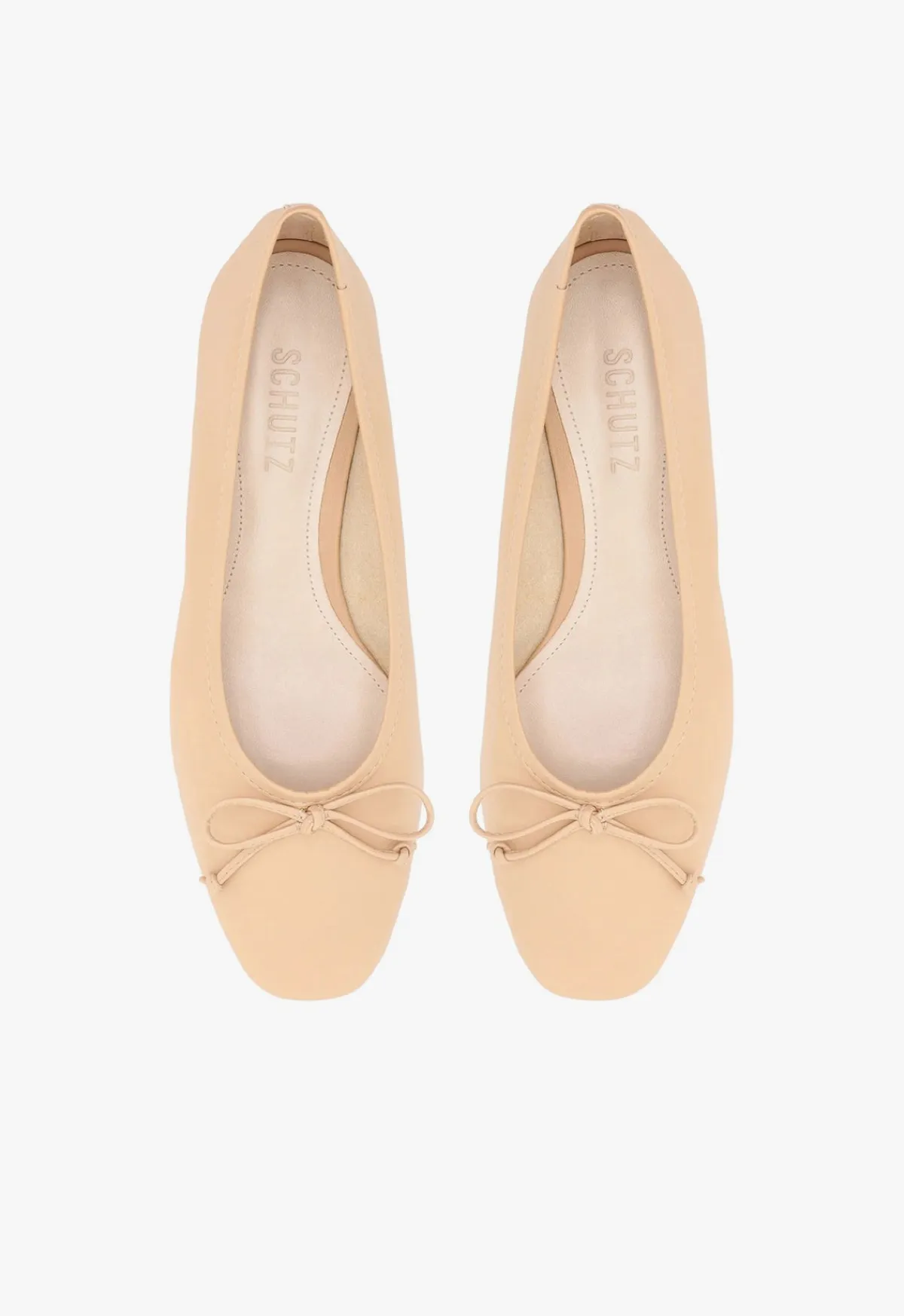 Best Schutz Arissa Beige Leather Ballet Flat Honey Beige