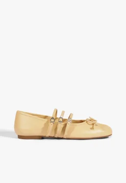 Outlet Schutz Arissa Leather Ballet Flat Beige