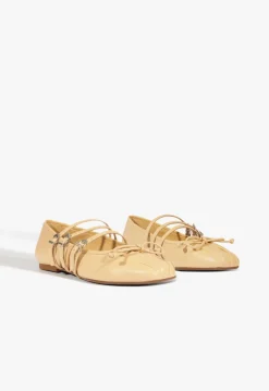 Outlet Schutz Arissa Leather Ballet Flat Beige
