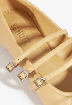 Outlet Schutz Arissa Leather Ballet Flat Beige