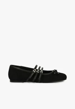 New Schutz Arissa Suede Ballet Flat Black