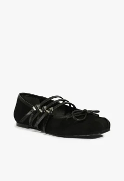New Schutz Arissa Suede Ballet Flat Black