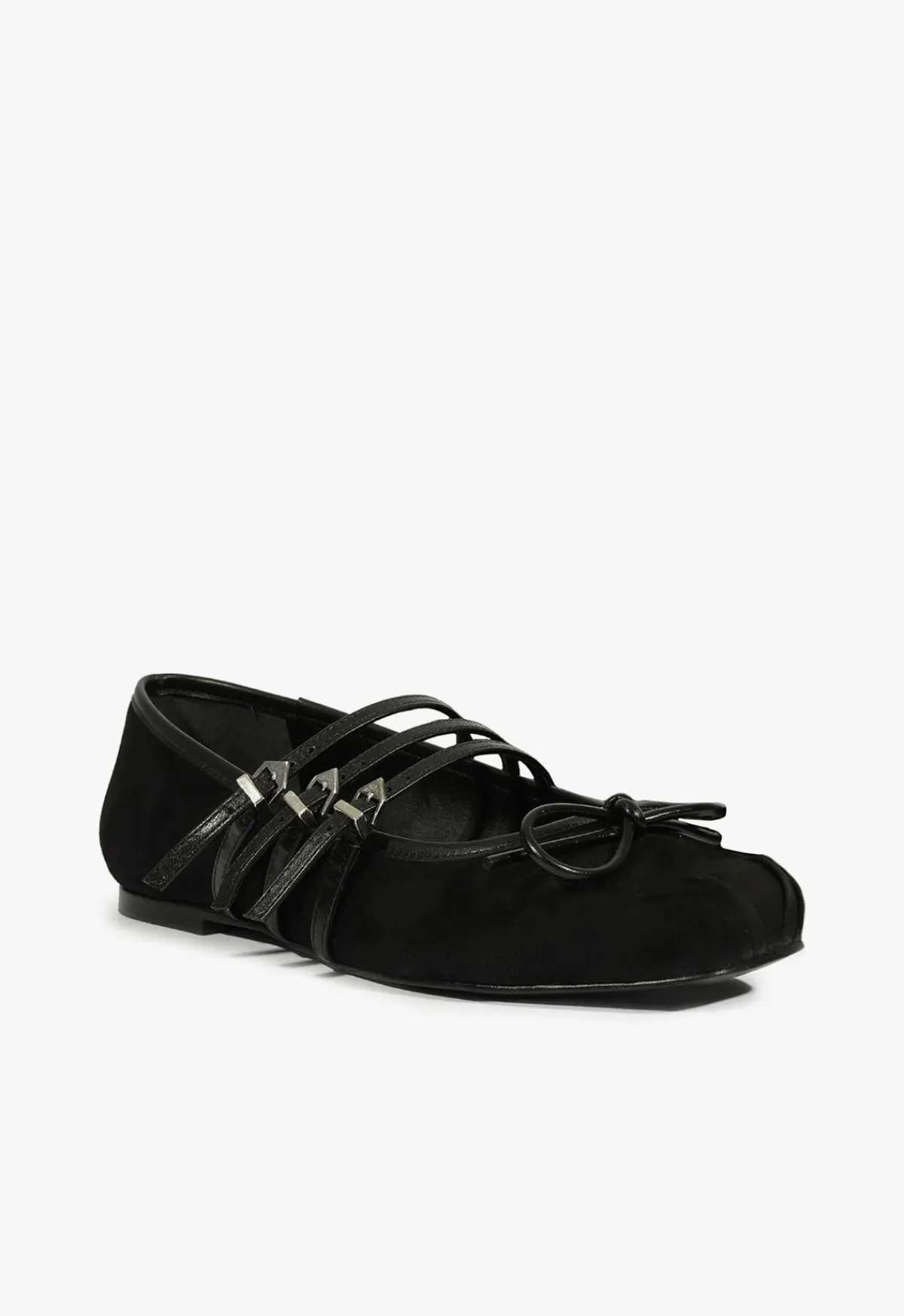 New Schutz Arissa Suede Ballet Flat Black