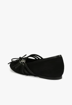 New Schutz Arissa Suede Ballet Flat Black