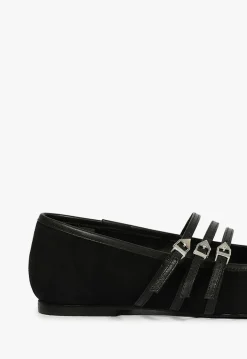 New Schutz Arissa Suede Ballet Flat Black
