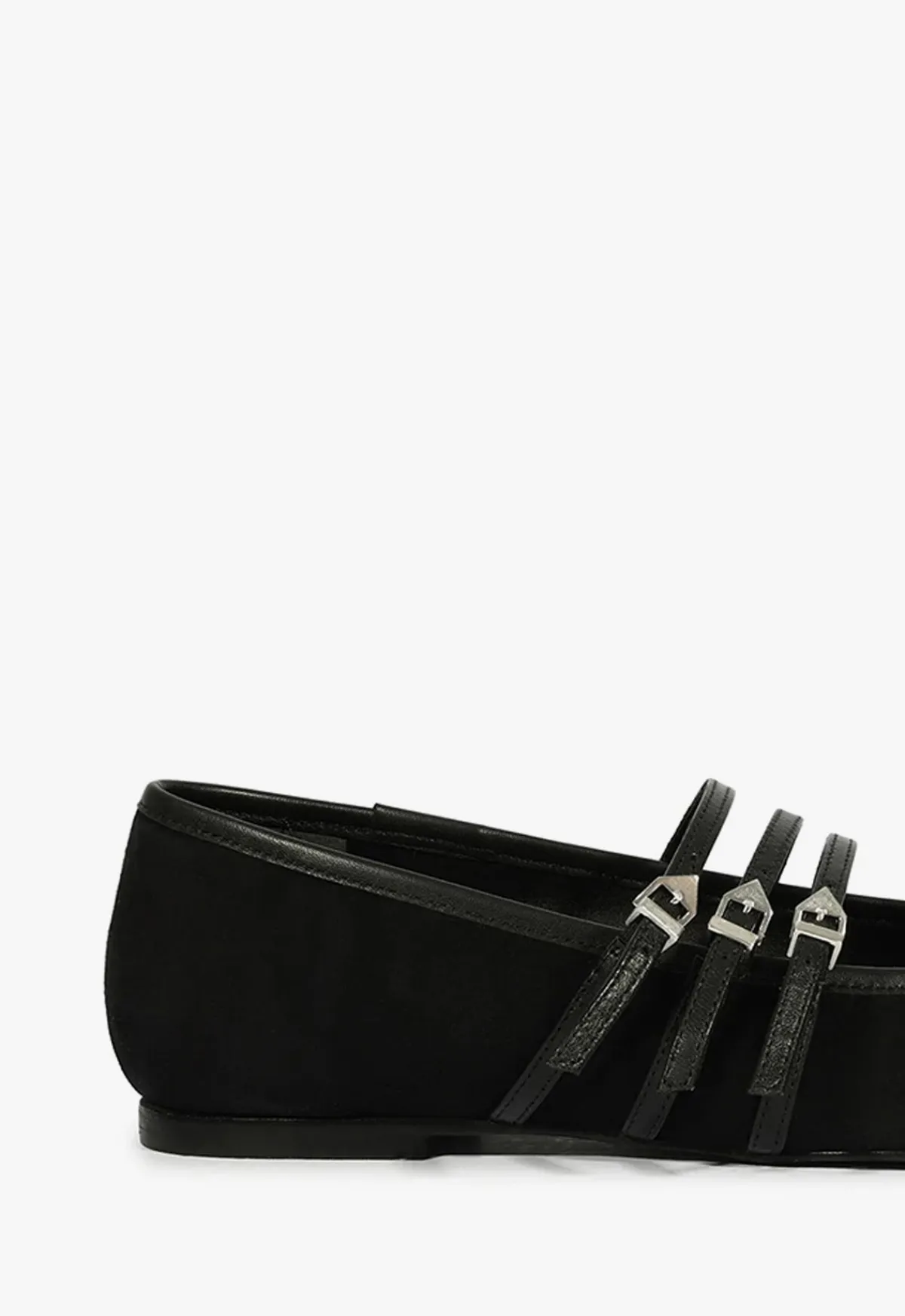 New Schutz Arissa Suede Ballet Flat Black