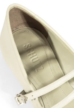 New Schutz Arissa Leather Ballet Flat Gray