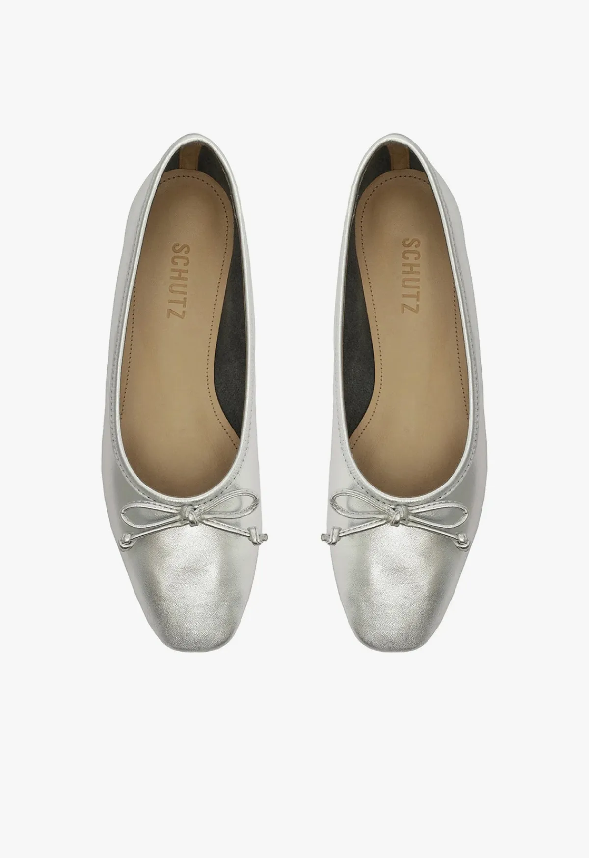 Hot Schutz Arissa Leather Ballet Flat Silver