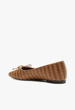 Sale Schutz Arissa Straw Ballet Flat Brown
