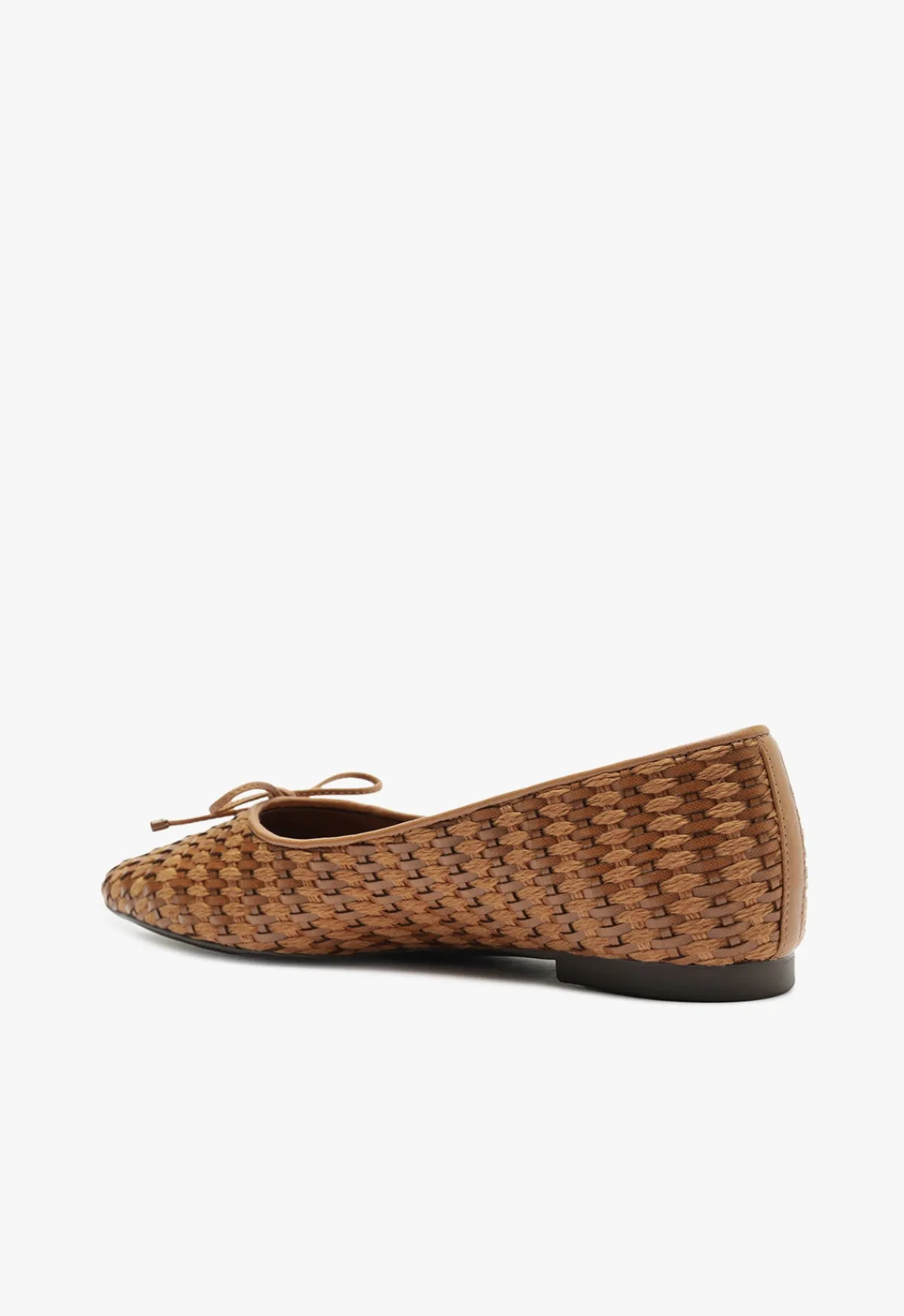 Sale Schutz Arissa Straw Ballet Flat Brown