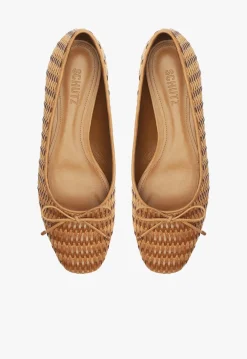 Sale Schutz Arissa Straw Ballet Flat Brown