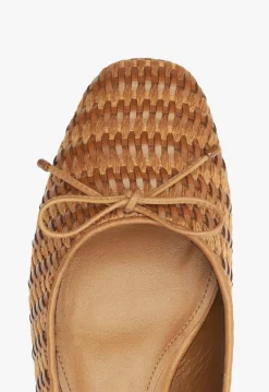 Sale Schutz Arissa Straw Ballet Flat Brown