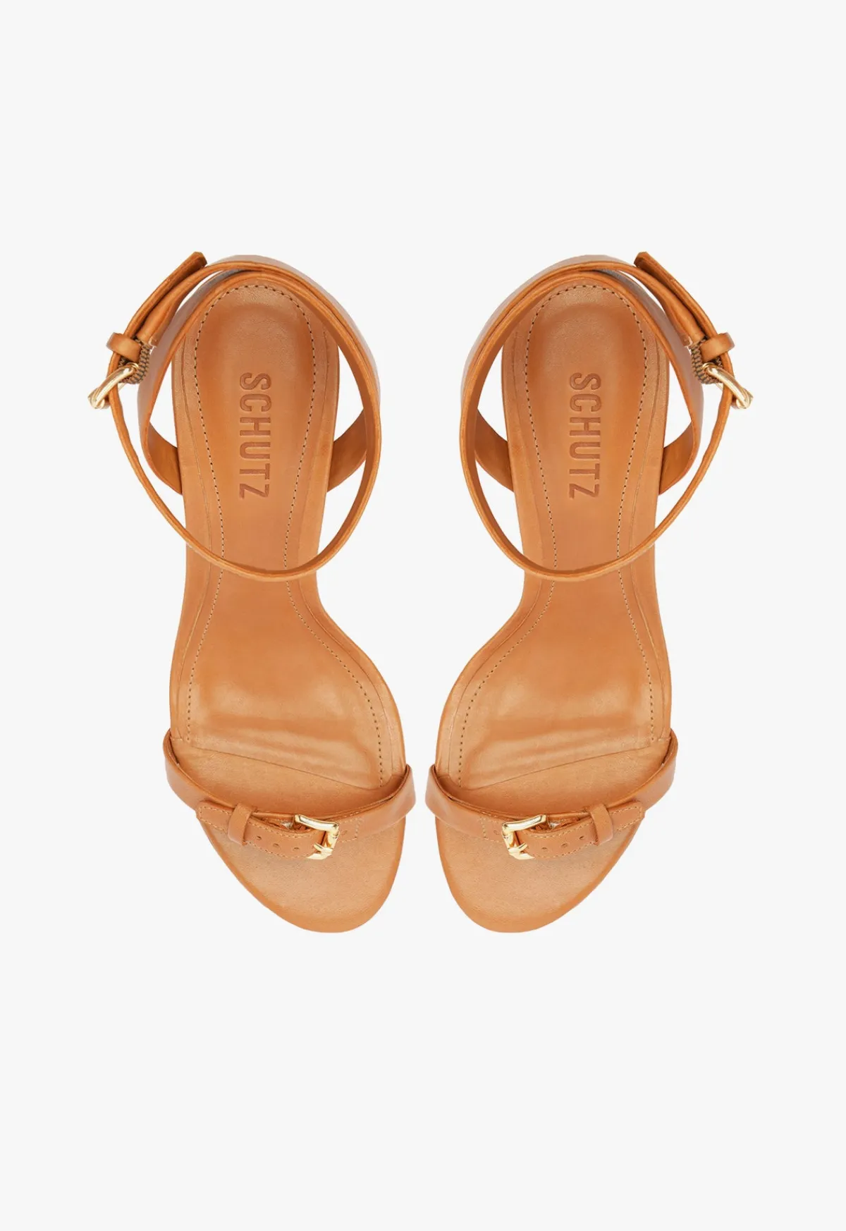 Clearance Schutz Aurora Mid Sandal Brown