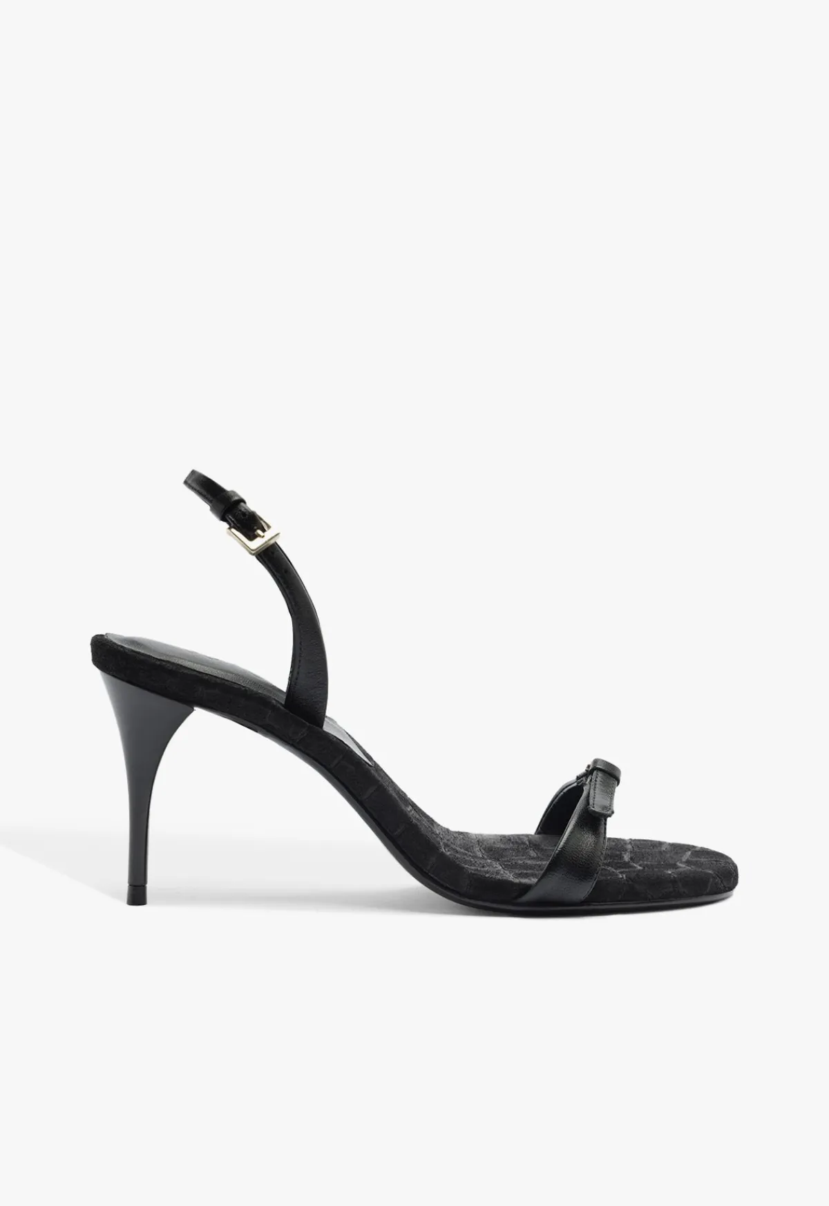 Sale Schutz Aurora Sling Mid Leather Sandal Black