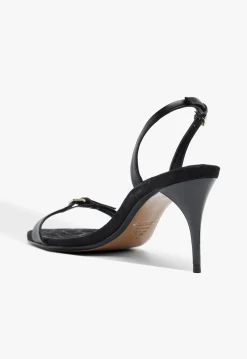 Sale Schutz Aurora Sling Mid Leather Sandal Black