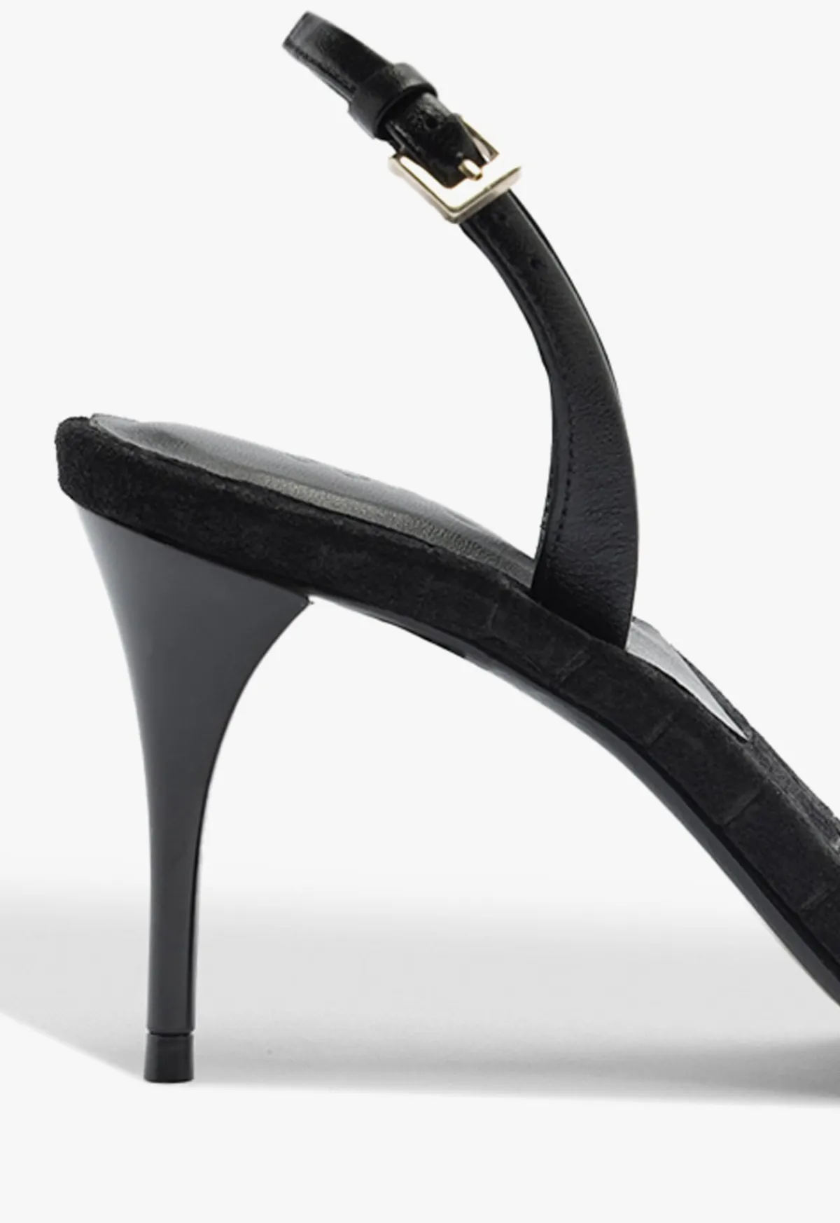 Sale Schutz Aurora Sling Mid Leather Sandal Black
