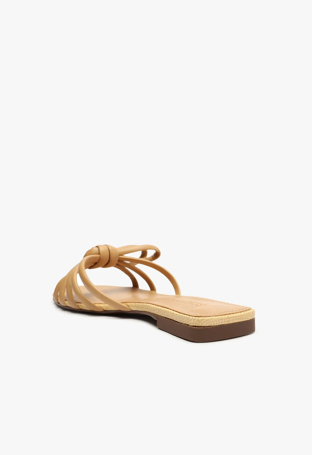 New Schutz Blossom Flat Sandal Lightwood