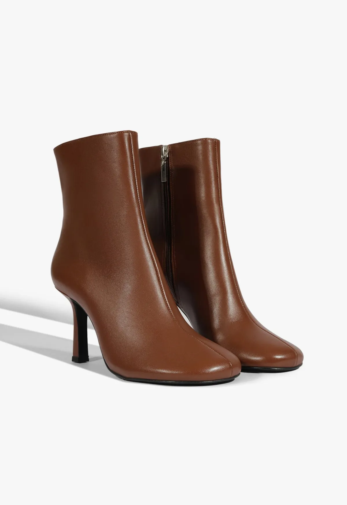 Clearance Schutz Brielle Leather Bootie Brown