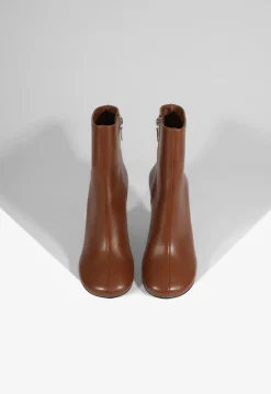 Clearance Schutz Brielle Leather Bootie Brown