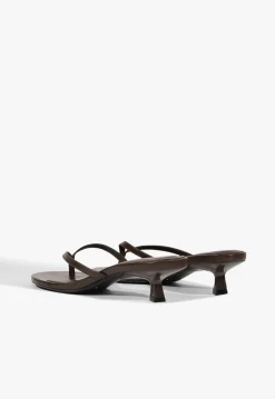 New Schutz Carolyn Leather Sandal Dark Chocolate