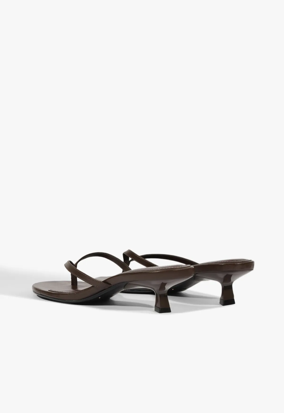 New Schutz Carolyn Leather Sandal Dark Chocolate