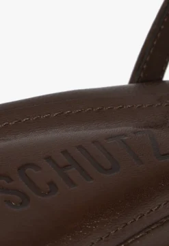 New Schutz Carolyn Leather Sandal Dark Chocolate