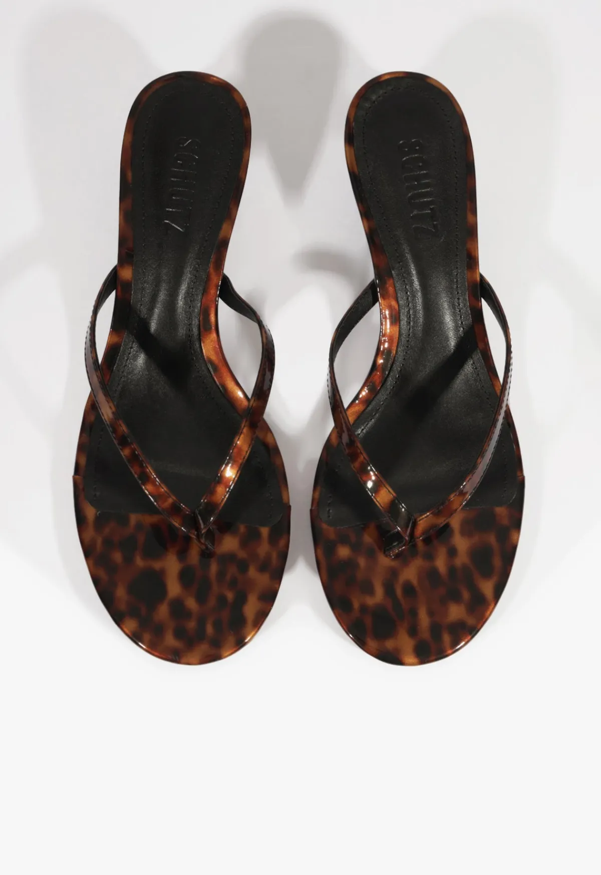 Clearance Schutz Carolyn Patent Sandal Brown