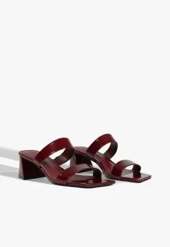 Sale Schutz Chantal Mid Patent Sandal Red