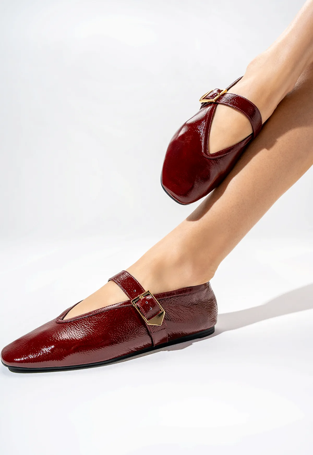 Best Schutz Courtney Buckle Hair Calf Flat Animal