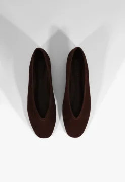 New Schutz Courtney Suede Flat Brown