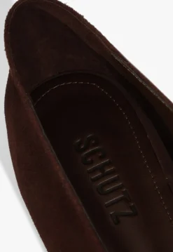 New Schutz Courtney Suede Flat Brown