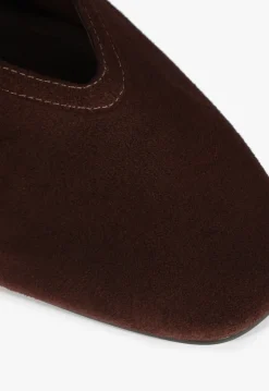 New Schutz Courtney Suede Flat Brown