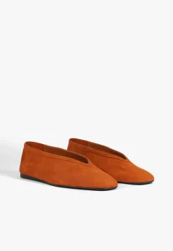 Fashion Schutz Courtney Suede Flat Brown