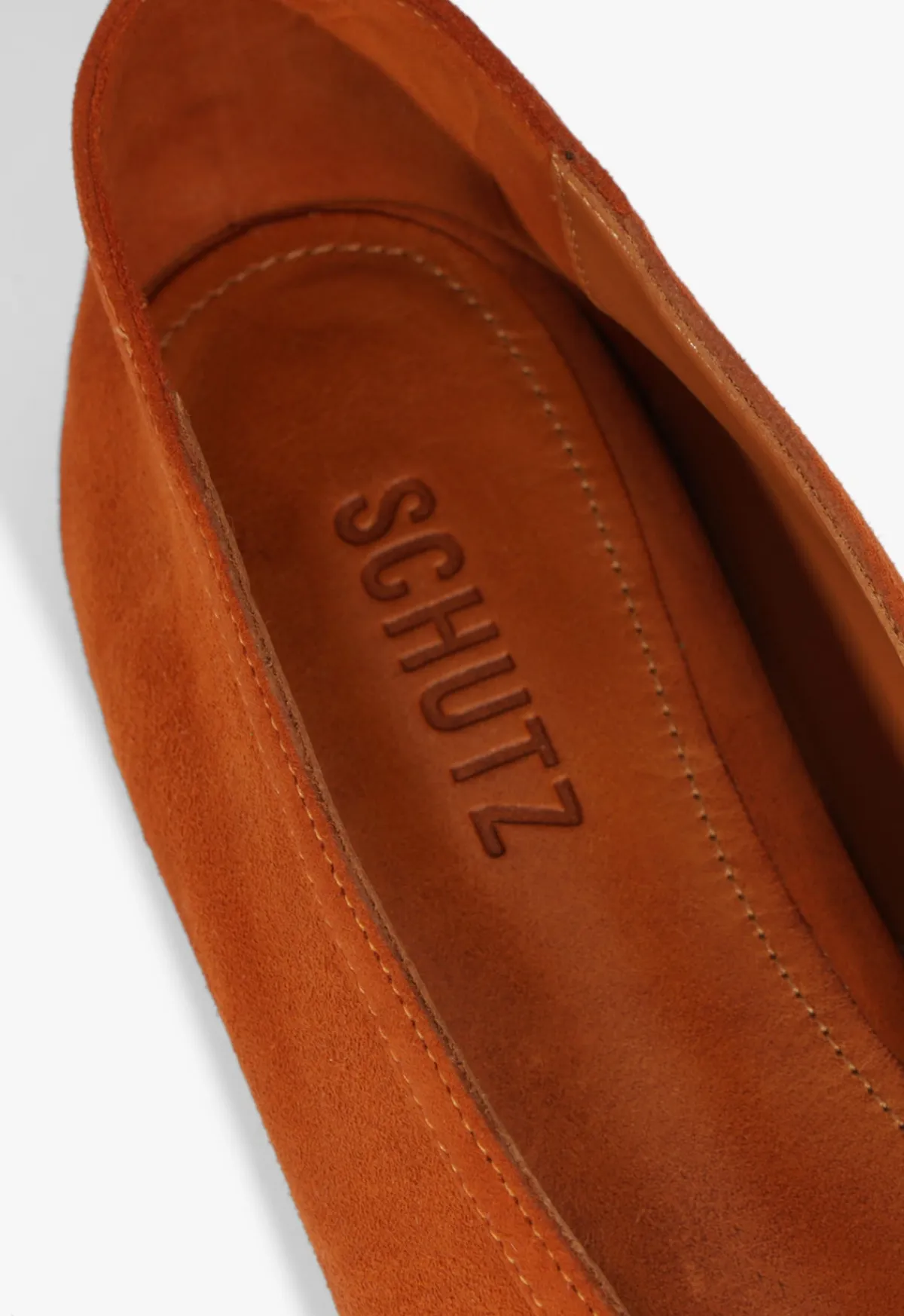 Fashion Schutz Courtney Suede Flat Brown