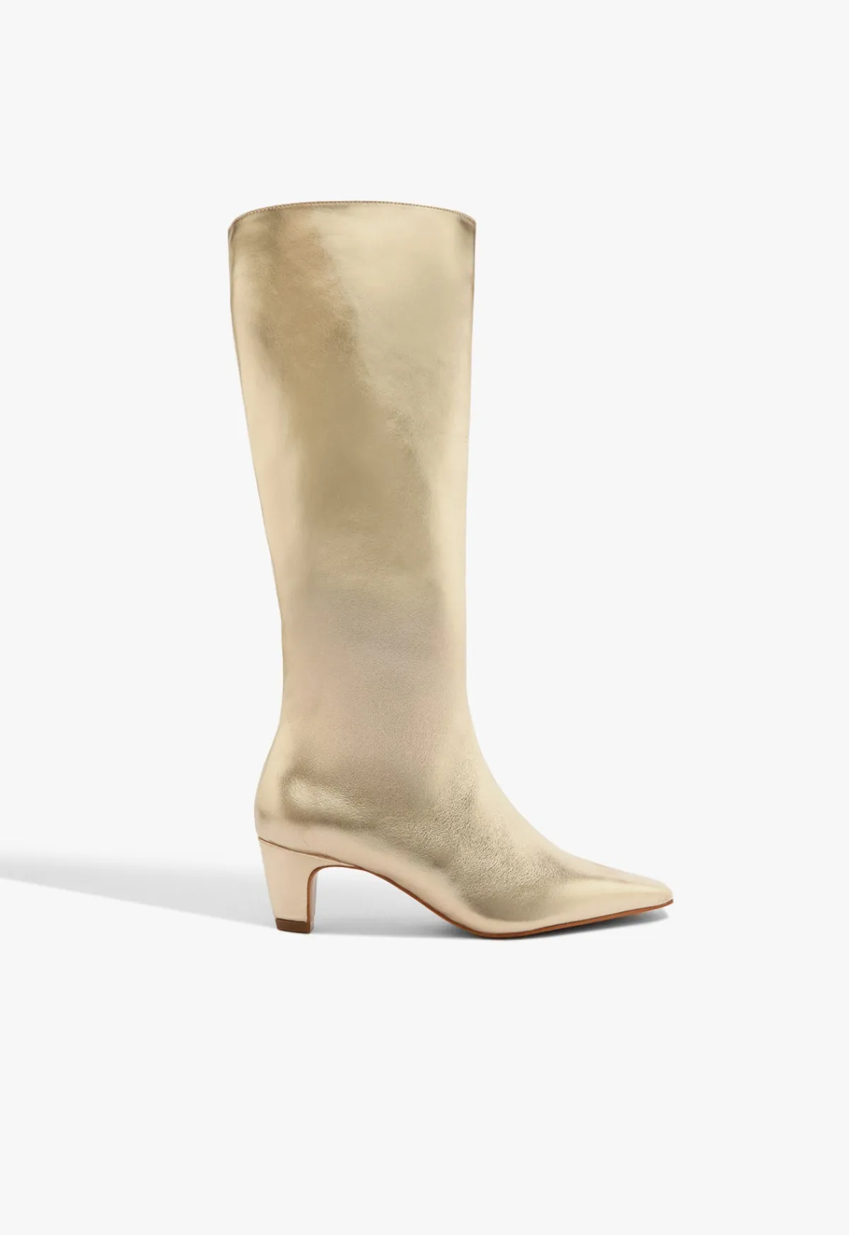 Clearance Schutz Dellia Up Metallic Boot Gold