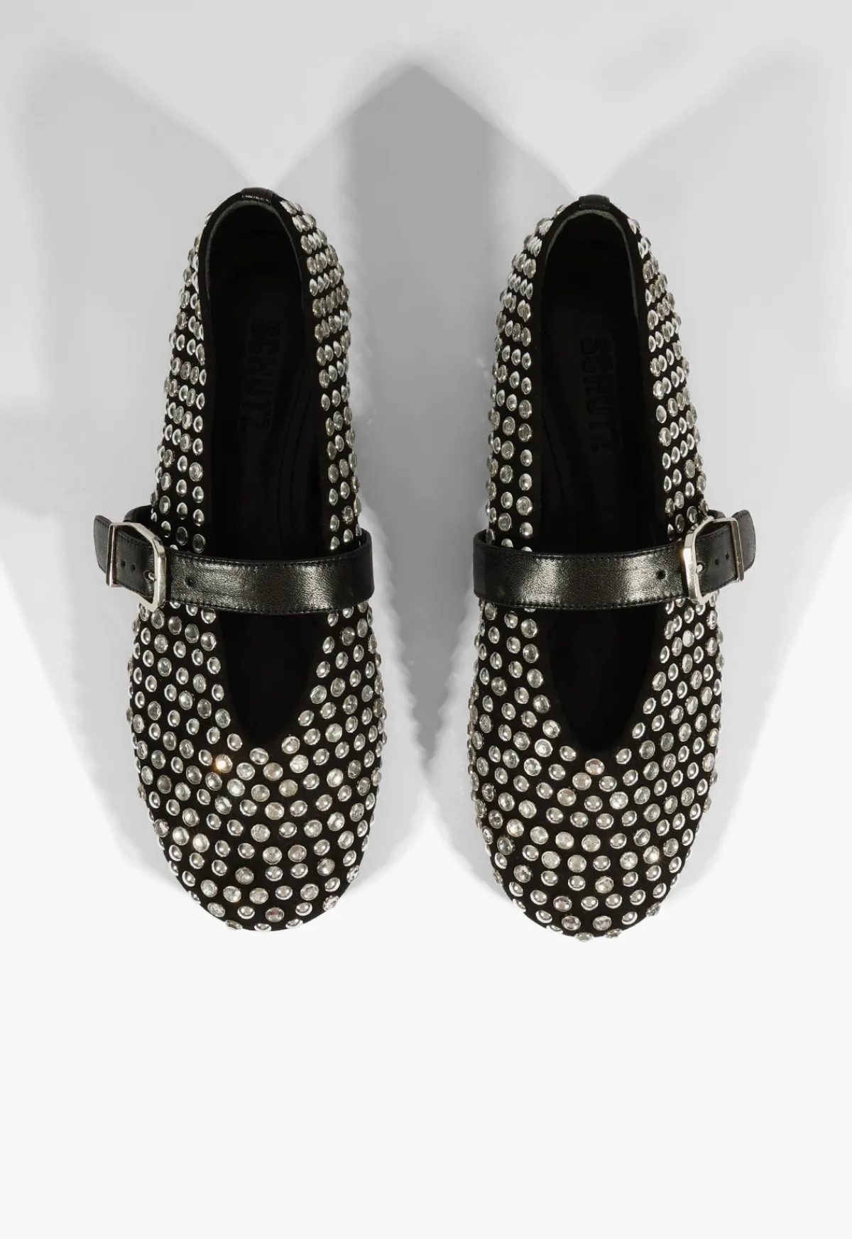 Best Schutz Eiza Glam Suede Flat Black