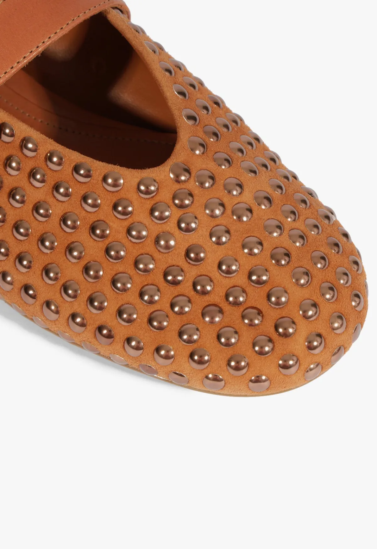 Fashion Schutz Eiza Shine Suede Flat Brown