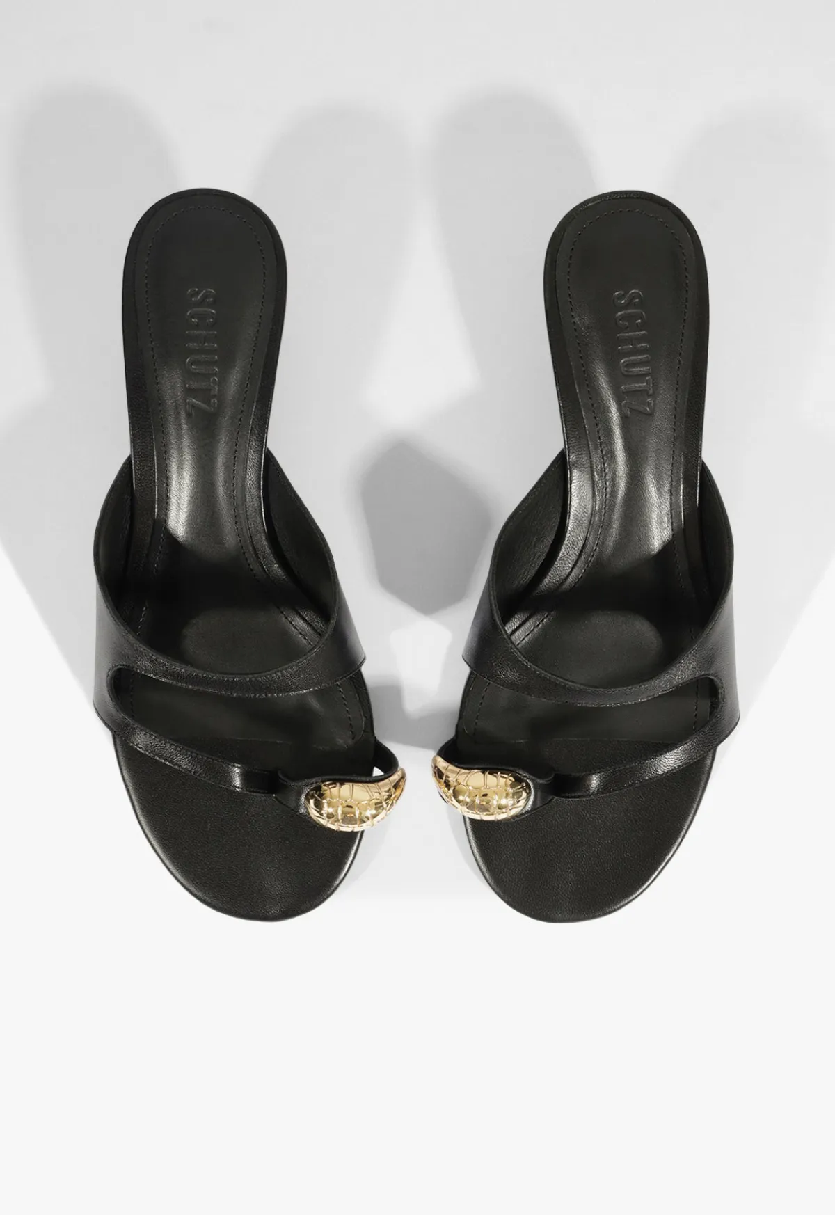 Fashion Schutz Elliote Leather Sandal Black