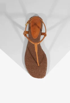 Discount Schutz Elsha Flat Sandal Brown
