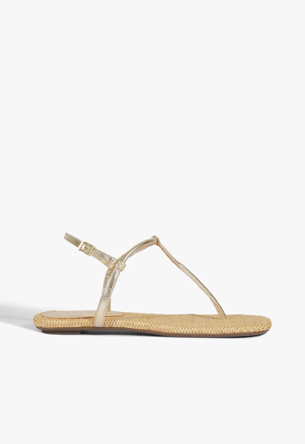 Clearance Schutz Elsha Flat Sandal Gold
