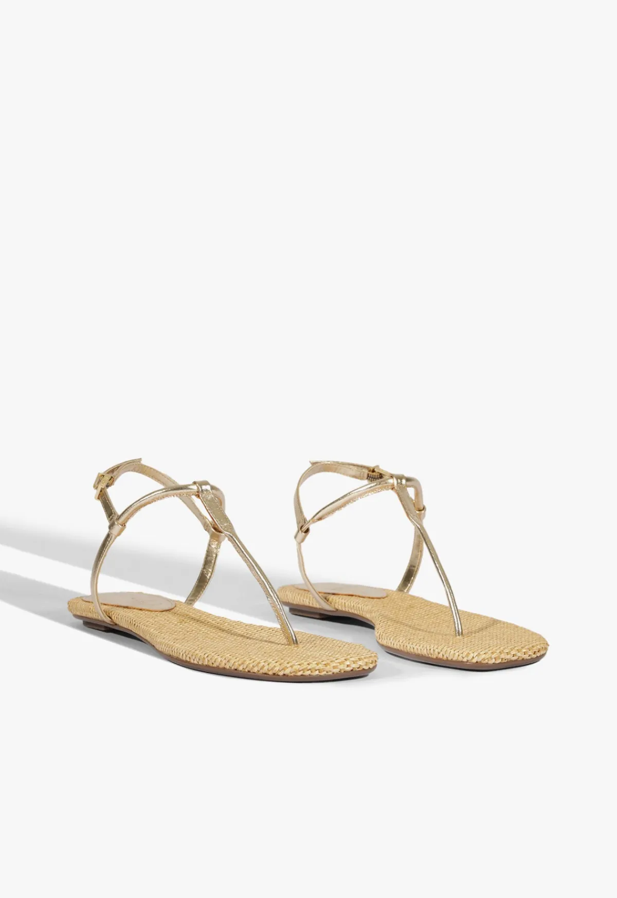 Clearance Schutz Elsha Flat Sandal Gold